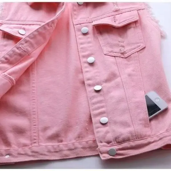 Fashion Denim Vest: Sleeveless Short Jacket for Women (6 Colors, Spring/Autumn) - Image 6
