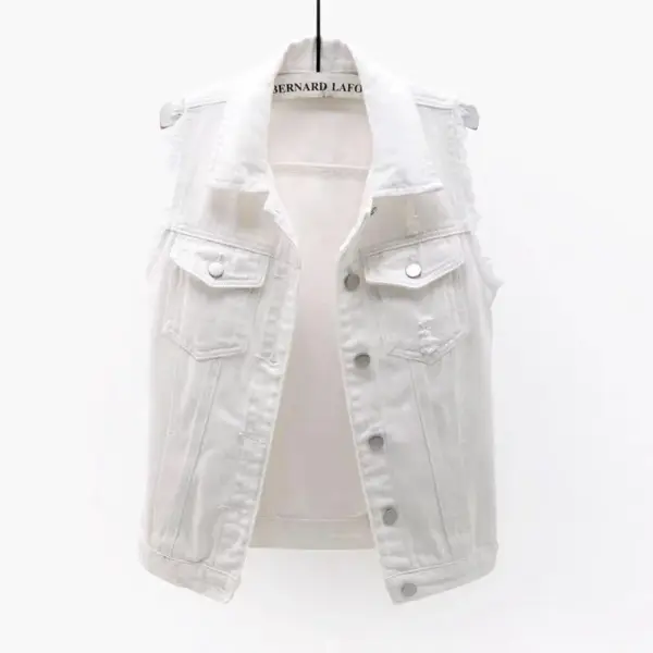 Fashion Denim Vest: Sleeveless Short Jacket for Women (6 Colors, Spring/Autumn)