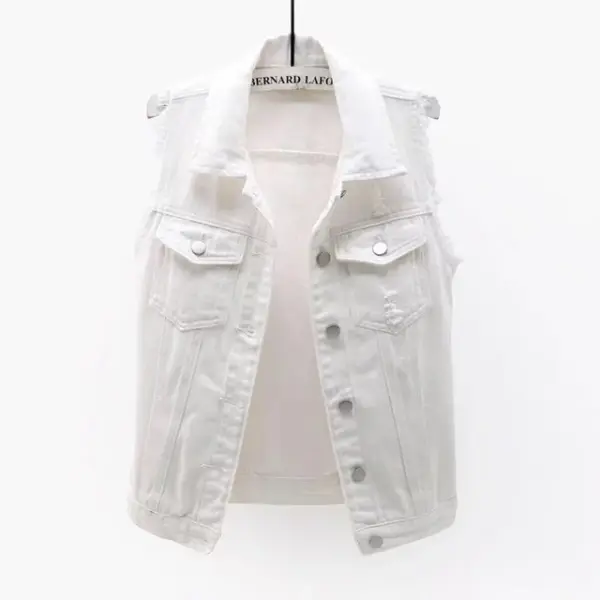 Fashion Denim Vest: Sleeveless Short Jacket for Women (6 Colors, Spring/Autumn) - Image 9