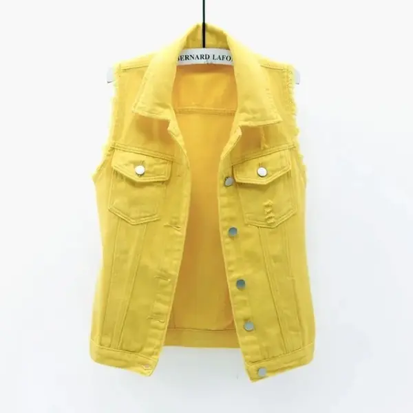 Fashion Denim Vest: Sleeveless Short Jacket for Women (6 Colors, Spring/Autumn) - Image 7