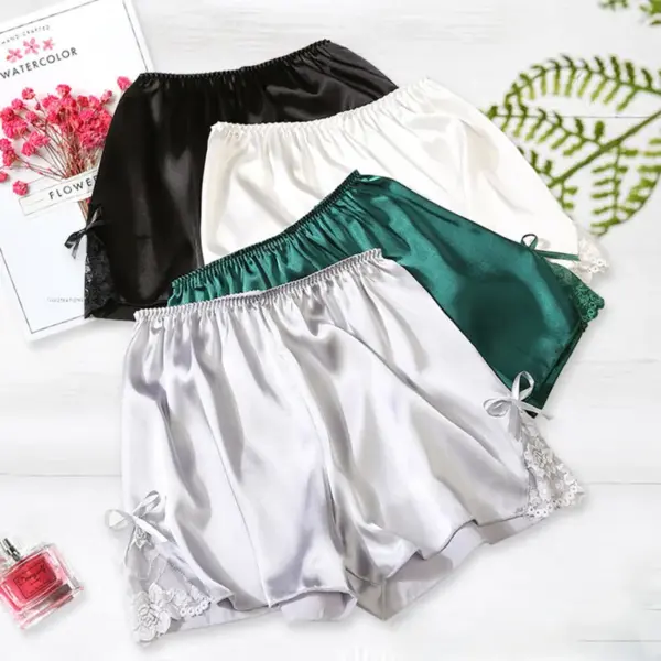 Women's Anti-Exposure Ice Silk Safety Shorts: Ruffled Lace Lolita Bloomers - Image 3