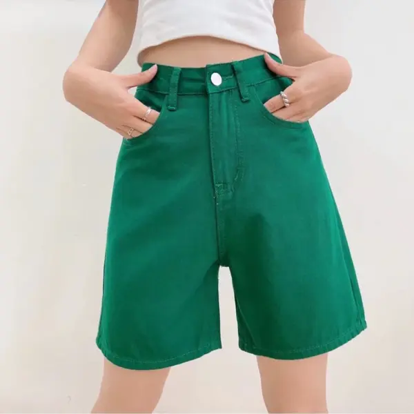 Women's High Waist Wide Leg Denim Shorts: Fashionable Streetwear Summer Shorts