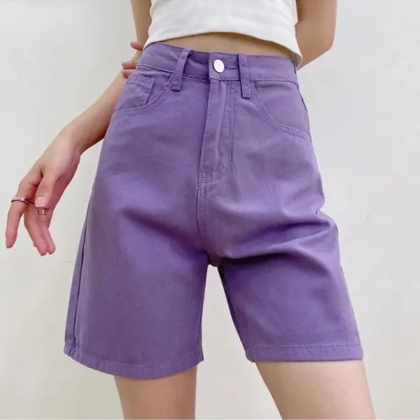 Women's High Waist Wide Leg Denim Shorts: Fashionable Streetwear Summer Shorts - Image 10