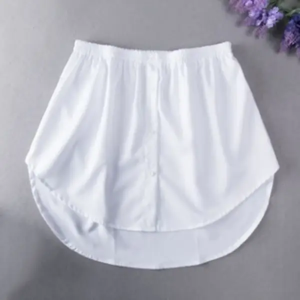 Women's Adjustable Blouse Extender: Layering Faux Top with Mini Skirt