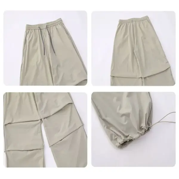 High-Elastic waist Women's Parachute Cargo Pants: trendy fashionable joggers. - Image 6