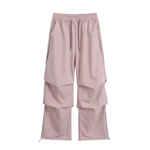 High-Elastic waist Women's Parachute Cargo Pants: trendy fashionable joggers. - Image 9