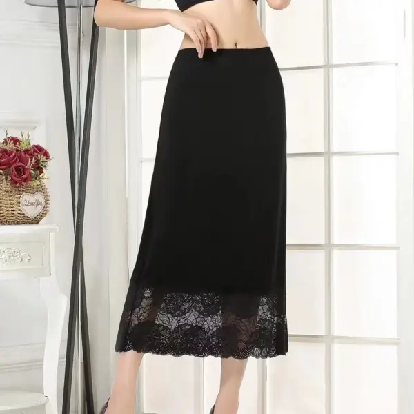 Fashionable Modal Lace Underskirt: Women's Long Safety Skirt