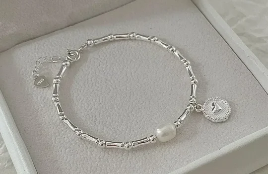 925 Sterling Silver Bracelet Partial Pearls Knots Bracelet for Women Fashion Luxury Design Bead Jewelry Charm Bracelet Gift 4