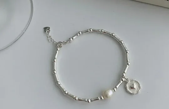 925 Sterling Silver Bracelet Partial Pearls Knots Bracelet for Women Fashion Luxury Design Bead Jewelry Charm Bracelet Gift 10