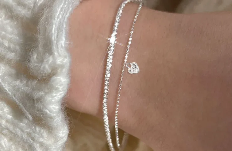 925 Sterling Silver Bracelet Partial Pearls Knots Bracelet for Women Fashion Luxury Design Bead Jewelry Charm Bracelet Gift – silver 03 5