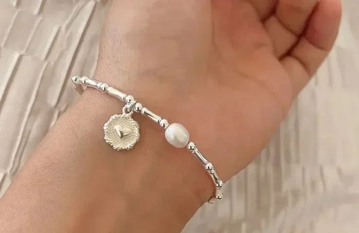 925 Sterling Silver Bracelet Partial Pearls Knots Bracelet for Women Fashion Luxury Design Bead Jewelry Charm Bracelet Gift 7