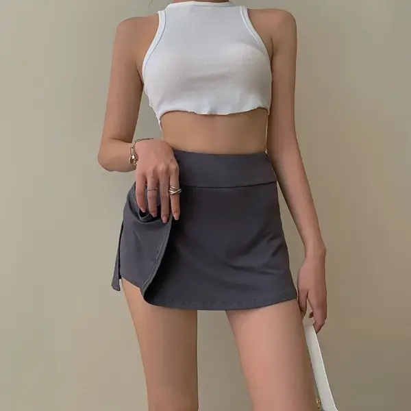Sports Culottes Mini Skirt: High Waist Sexy Tight Bag Hip Skirt for Women - Image 3