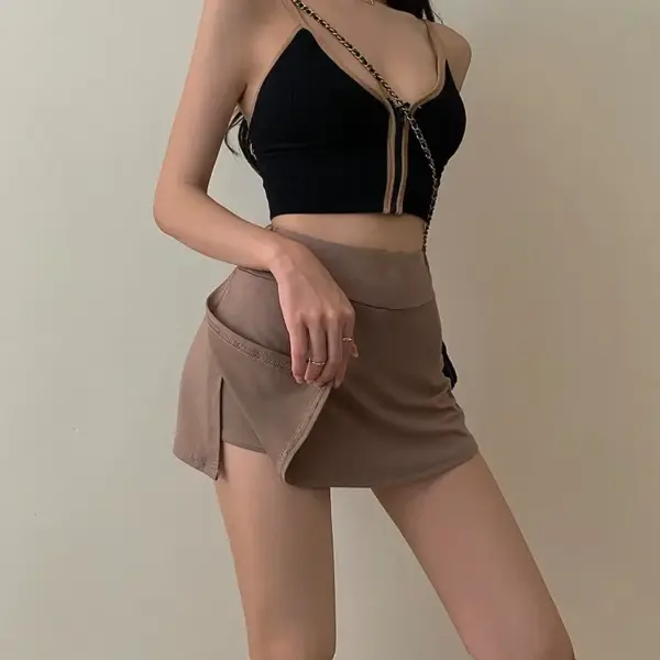 Sports Culottes Mini Skirt: High Waist Sexy Tight Bag Hip Skirt for Women - Image 5