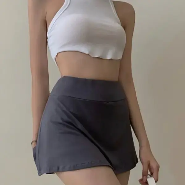 Sports Culottes Mini Skirt: High Waist Sexy Tight Bag Hip Skirt for Women