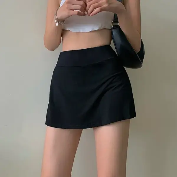 Sports Culottes Mini Skirt: High Waist Sexy Tight Bag Hip Skirt for Women - Image 7