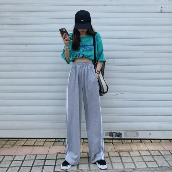 Summer Workout Pants: Women's High Waist Yoga Joggers with Drawstring - Image 3