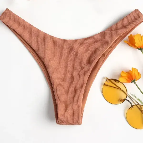 Women's Sexy Tube Top Split Bikini Set with Bow Detail