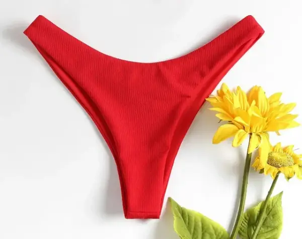 Women's Sexy Tube Top Split Bikini Set with Bow Detail - Image 11