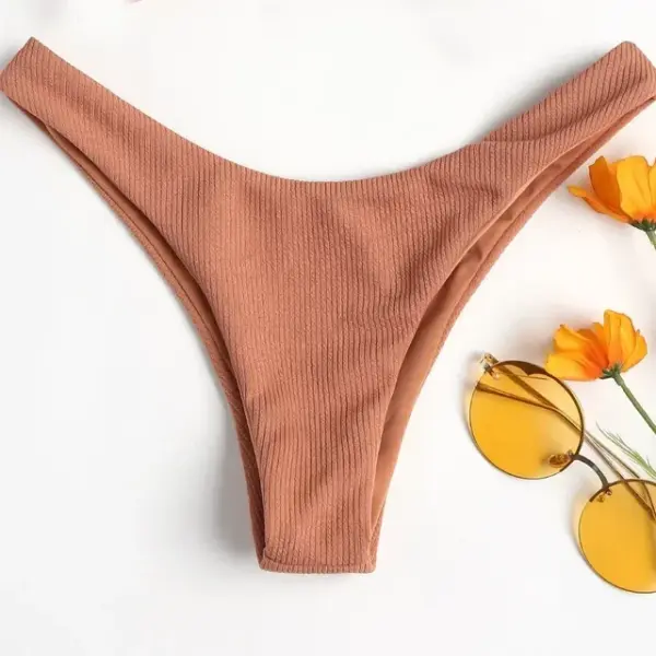 Women's Sexy Tube Top Split Bikini Set with Bow Detail - Image 13