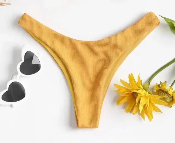 Women's Sexy Tube Top Split Bikini Set with Bow Detail - Image 15
