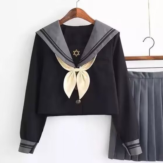 JK Uniform Academy Suit, Japanese Soft Girl Sailor Uniform, Japanese Kansai Collar Long Sleeve Female Student School Uniform