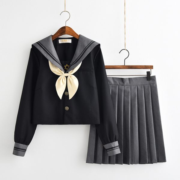 JK Uniform Academy Suit, Japanese Soft Girl Sailor Uniform, Japanese Kansai Collar Long Sleeve Female Student School Uniform