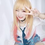 Changing clothes, doll falling in love, cosplay, Kitagawa Haimeng, cosplay, school uniform, anime, JK uniform, female wig