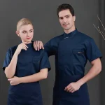 Quality Chef Waiter Uniform Short Sleeve Kitchen Restaurant Cook Chef Jaket Shirt Breathable Barber Sushi Costumes Chef Coat