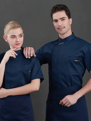 Quality Chef Waiter Uniform Short Sleeve Kitchen Restaurant Cook Chef Jaket Shirt Breathable Barber Sushi Costumes Chef Coat