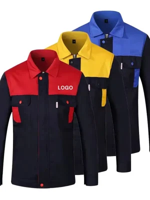 Customized/Logo Work Clothes DIY LOGO Men's and Women's Long sleeved Work Clothes Repairman's Clothing Workshop Clothing Top