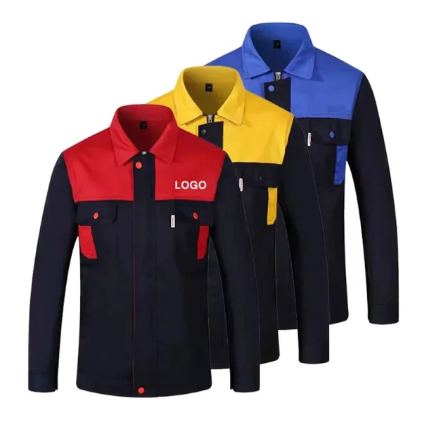 Customized/Logo Work Clothes DIY LOGO Men's and Women's Long sleeved Work Clothes Repairman's Clothing Workshop Clothing Top