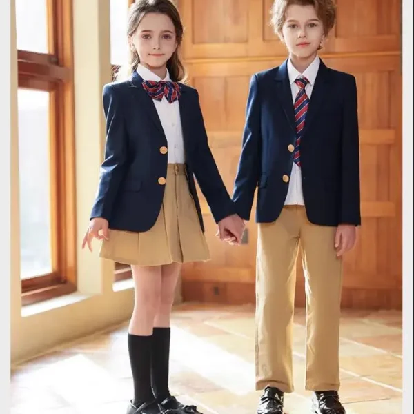 High School Uniform British Winter Jacket Suit Student Young Include Blazer Shirt Skirt 180