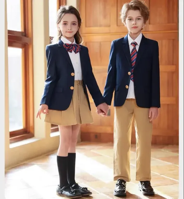 High School Uniform British Winter Jacket Suit Student Young Include Blazer Shirt Skirt 180