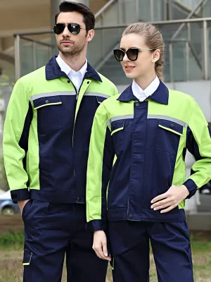 Men work clothing reflective safety working uniforms factory workshop mechanical repairman labor protection workwear two tones5X