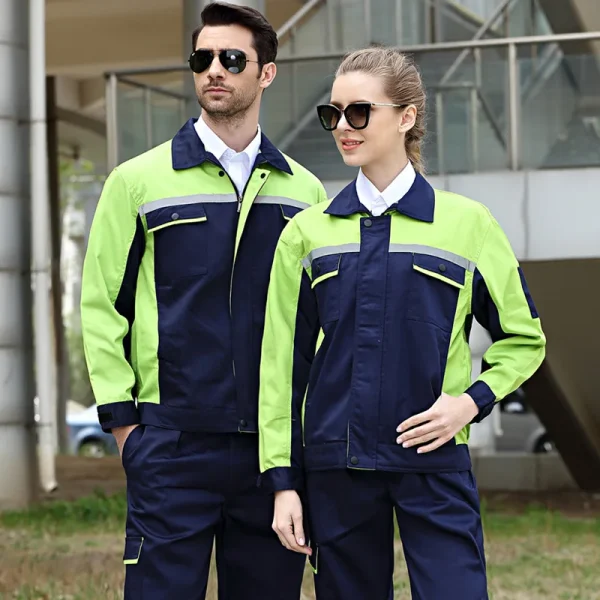 Men work clothing reflective safety working uniforms factory workshop mechanical repairman labor protection workwear two tones5X