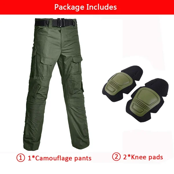 Outdoor Uniform Tactical Suits Shirts Outfit Men Clothing Wear resistant Tops Airsof Cargo Pants Camo Hunting Pant +Pads