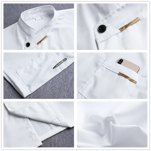 Quality Chef Waiter Uniform Short Sleeve Kitchen Restaurant Cook Chef Jaket Shirt Breathable Barber Sushi Costumes Chef Coat