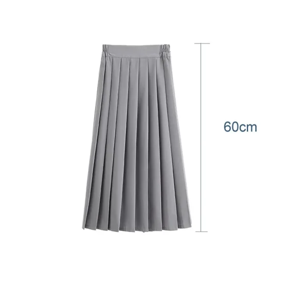 School Girls Student Uniform Black Pleated Skirts Elastic Waist Japanese Style Women Cosplay Cosutme Base Preppy Style