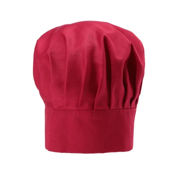 Men Kitchen Elastic Cap Hotel Restaurant Kitchen Chef High Hats Catering Serve Bakery Cake Shop Breathable Cook Medium Hat