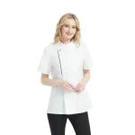 Unisex Chef Uniform Kitchen Hotel Restaurant Bakery Cook Work Clothes Short Sleeve Shirt Chef Jacket Tops for Waiter Overalls