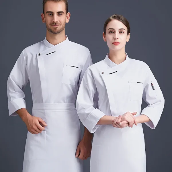 Quality Chef Waiter Uniform Short Sleeve Kitchen Restaurant Cook Chef Jaket Shirt Breathable Barber Sushi Costumes Chef Coat