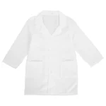 1pc Polyester Lab Coat Kids Lab Uniform Long Sleeve White Doctor Coat For Science Experiments Kids Cosplay Scientists Costume
