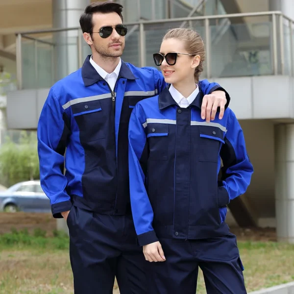 Men work clothing reflective safety working uniforms factory workshop mechanical repairman labor protection workwear two tones5X