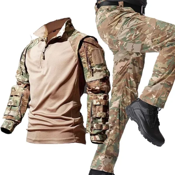 Tactical Uniform Suits Milit Camo Suit Hunting Clothes Combat Shirts Hiking Pants Men Trainning Airsoft Paintball Sets