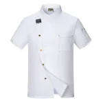 Summer Men Kitchen Cooking Jacket Catering Cook Uniform Restaurant Hotel Coffee Shop Barber Shop Waiter Work Shirt