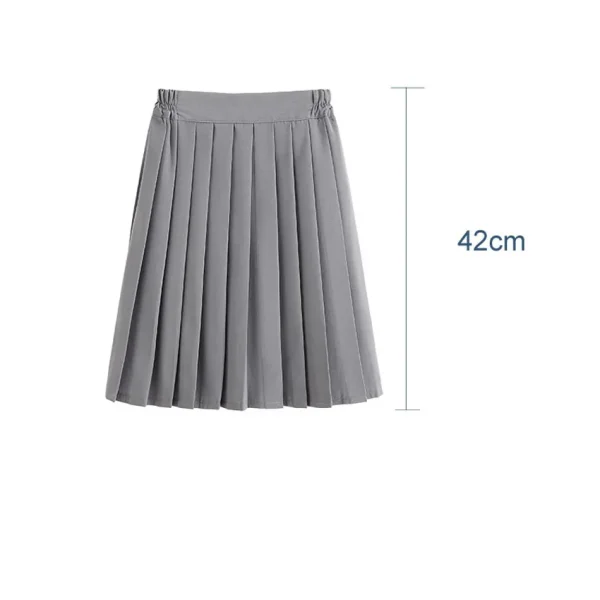 School Girls Student Uniform Black Pleated Skirts Elastic Waist Japanese Style Women Cosplay Cosutme Base Preppy Style