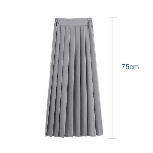 School Girls Student Uniform Black Pleated Skirts Elastic Waist Japanese Style Women Cosplay Cosutme Base Preppy Style