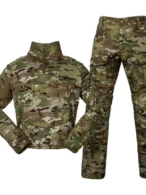 A6 Armour Combat Suit Military Uniform Tactical Suits Men's Outdoor Training Clothes Breathable Cotton Gear Hunting Camo Clothes